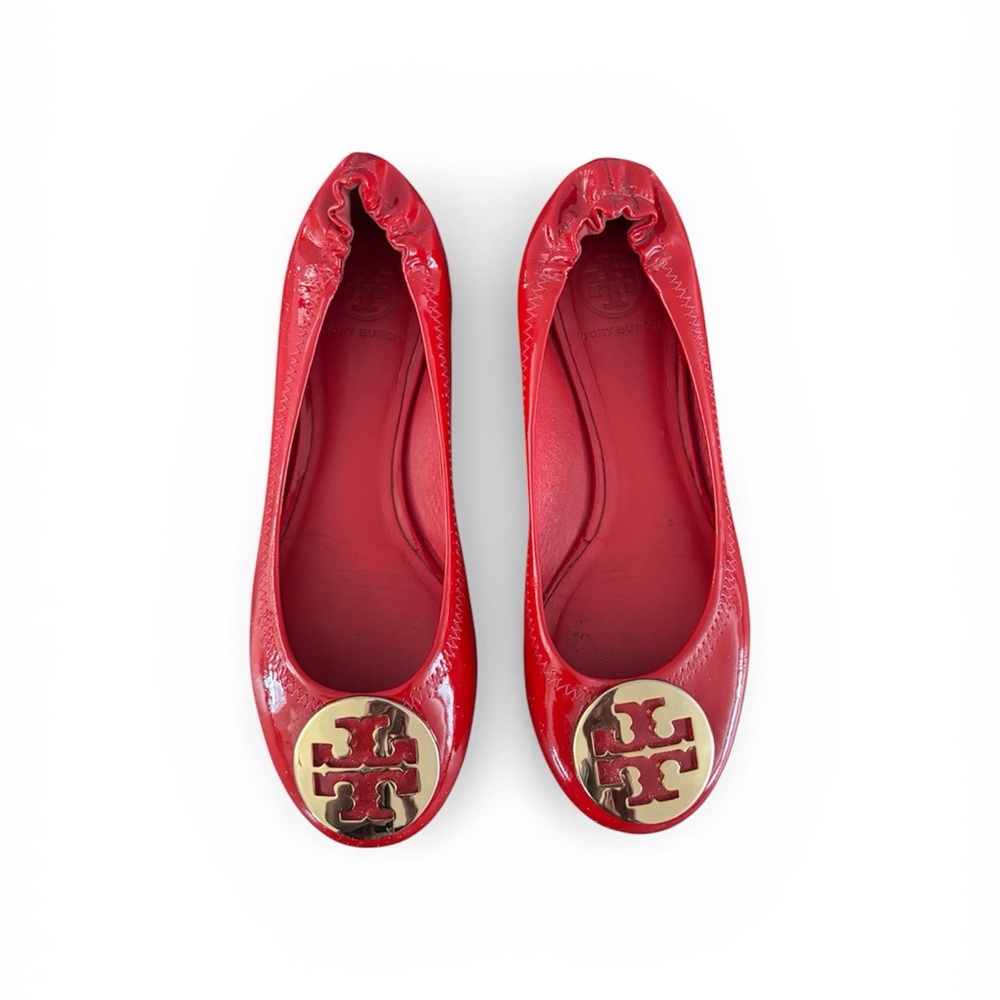 Tory Burch Red Ballet Flats girls size 2C